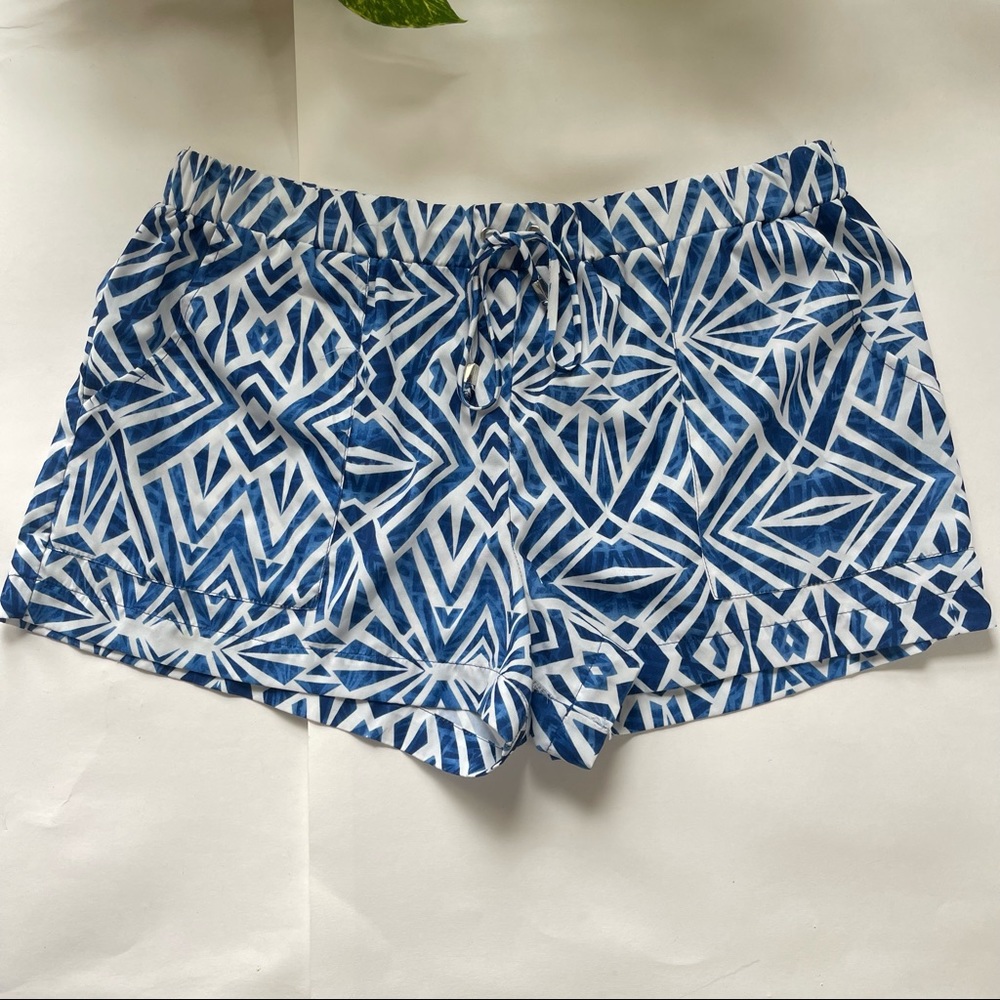 Mossimo Blue and White Patterned Shorts
